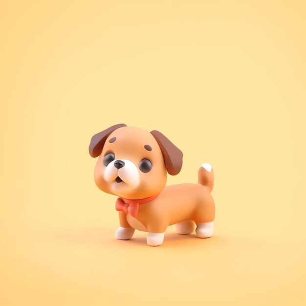 3d cartoon cute dog