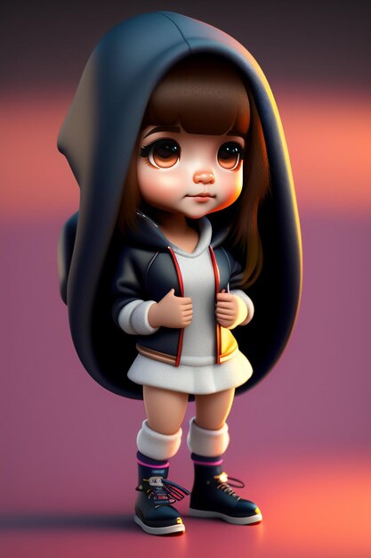 3D cartoon cute Kids Model and 3D Chareter