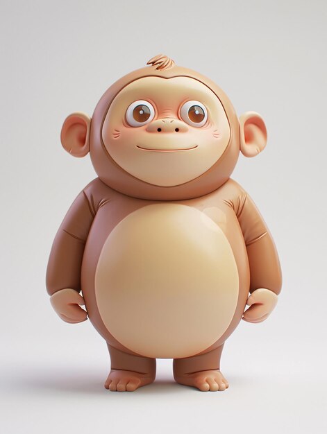 3d cartoon cute monkey ip image