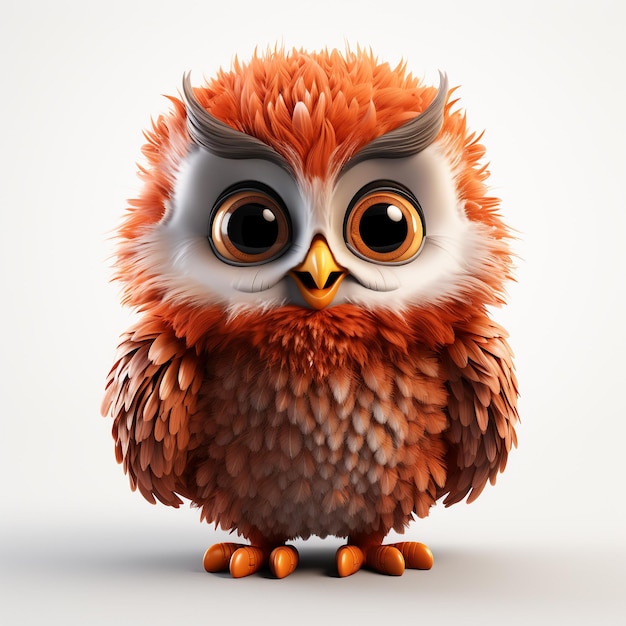 3d cartoon cute owl