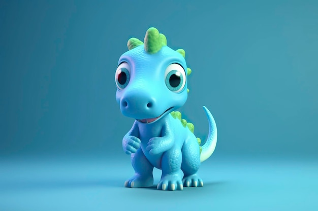 3D cartoon dinozaur Generative AIx9