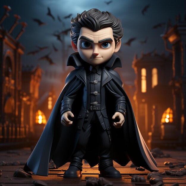 3d cartoon Dracula