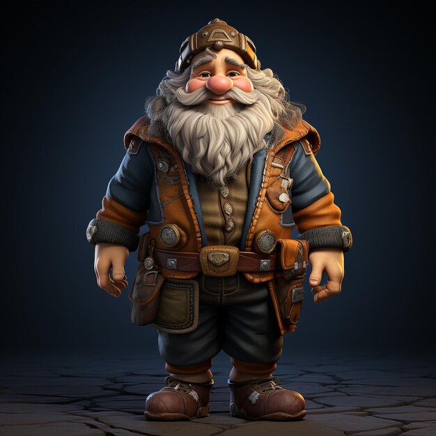 3d cartoon dwarf