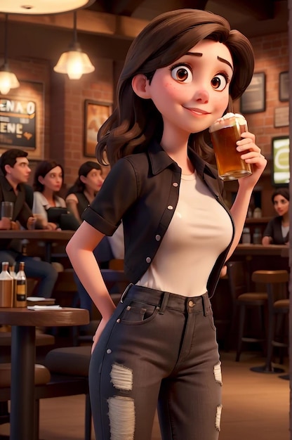 3d cartoon female