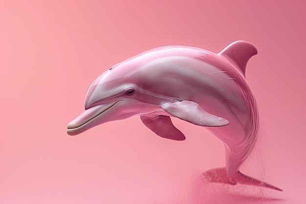 Фото 3d мультфильм фрукты с животным нежная квадратная иллюстрация с 3d персонажем белое животное на розовом фоне с сладостями