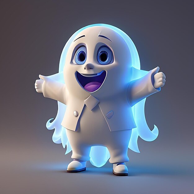 3d cartoon halloween ghost electric ability