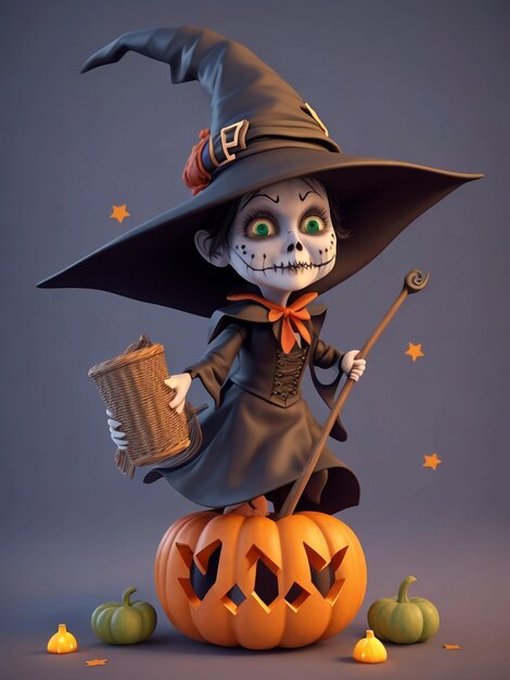 Foto 3d cartoon halloween