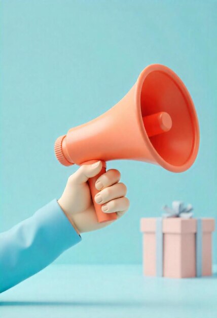 3D 卡通手正在使用鍵盤和鼠標,在粉紅色背景上有簡單的設計,手在鍵盤上,虛擬鍵盤和老鼠,用手複製空間,頂部顯示 3D 渲染插圖