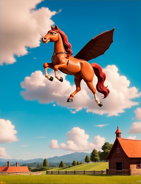 3D cartoon horse character