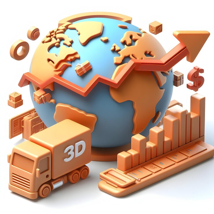 फोटो 3d cartoon icon for global expansion strategy illustration in market penetration efforts
