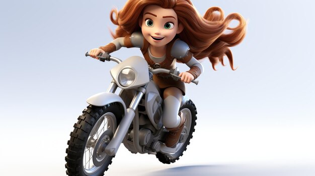 3d Cartoon of a little girl