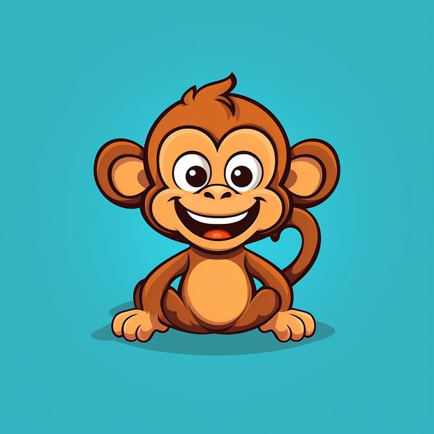 Photo 3d cartoon merry monkey