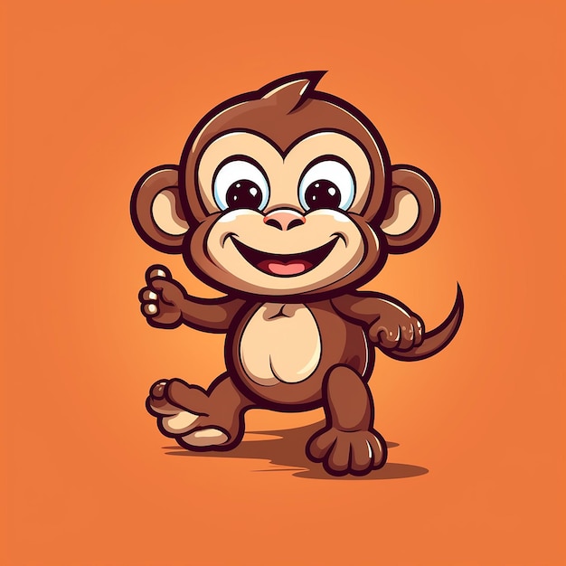 Photo 3d cartoon merry monkey