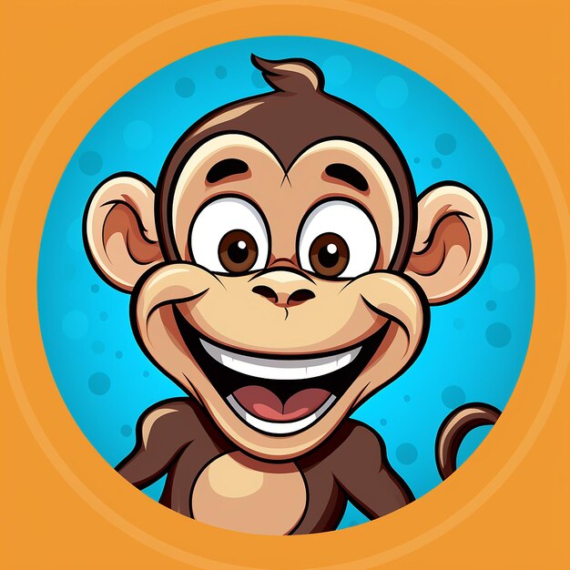 Photo 3d cartoon merry monkey