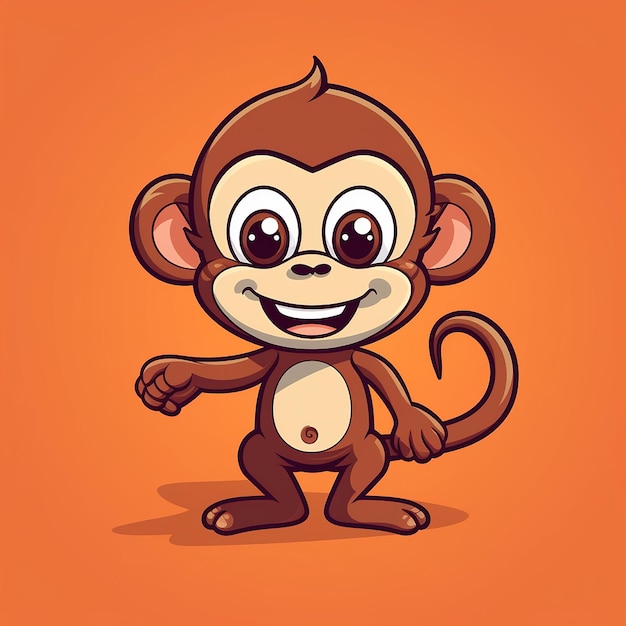 3d cartoon merry monkey