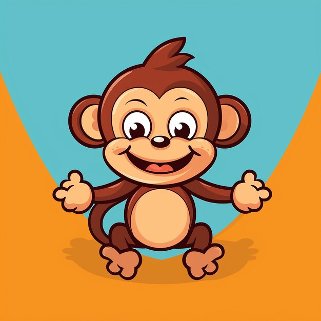 3d cartoon merry monkey