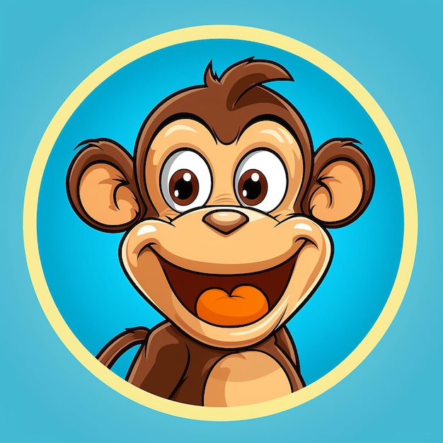 Foto 3d-cartoon merry monkey