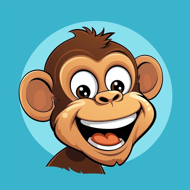 Photo 3d cartoon merry monkey