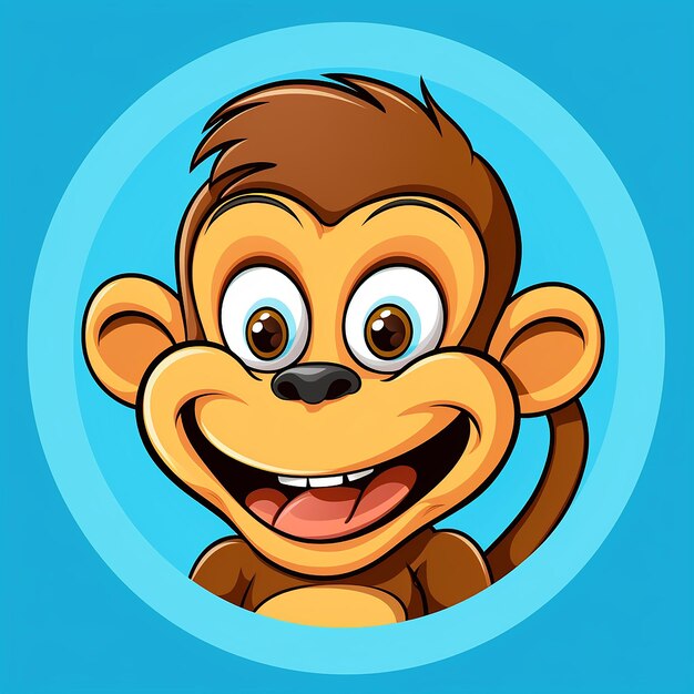 Photo 3d cartoon merry monkey