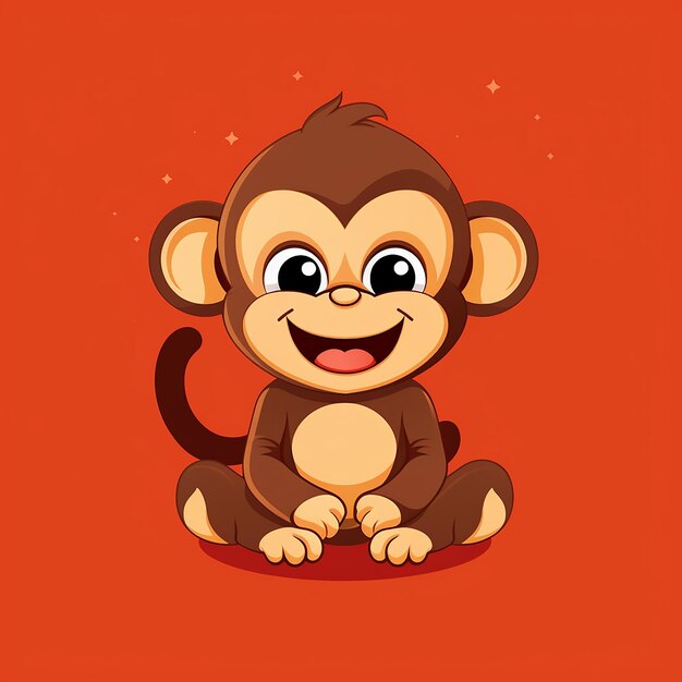 Photo 3d cartoon merry monkey