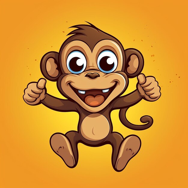 3d cartoon merry monkey