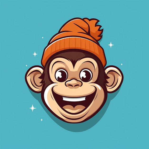 Foto 3d-cartoon merry monkey