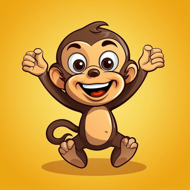 Photo 3d cartoon merry monkey