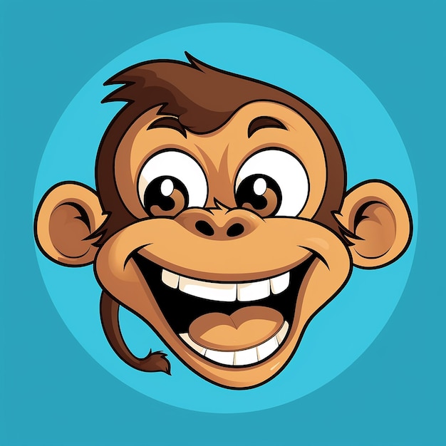 Photo 3d cartoon merry monkey