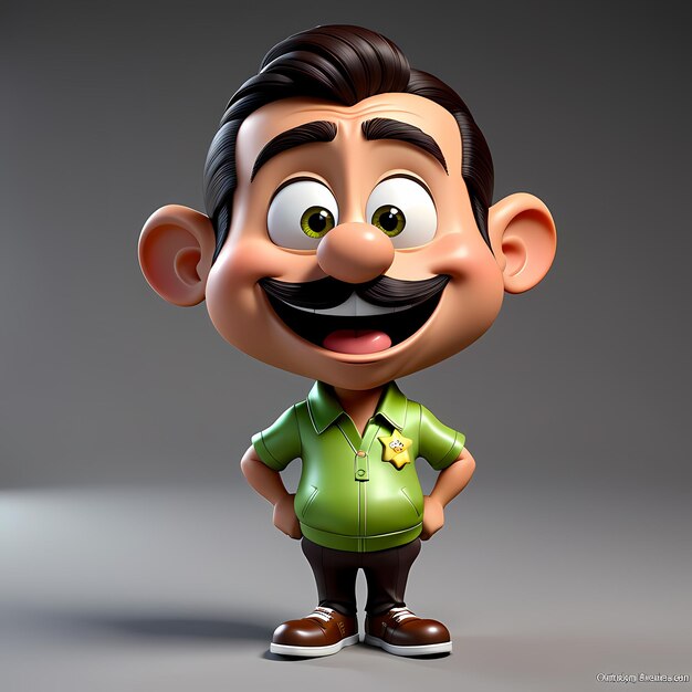 Foto 3d cartoon personage 3d happy cartoon illustratie 3d cartoon grappige personage cartoon voor kinderen