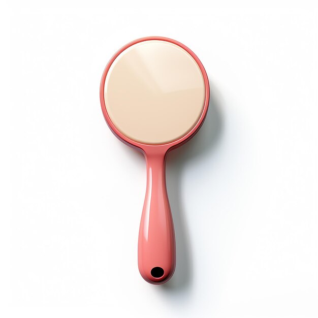 3D Cartoon Ping Pong Paddle on White Background