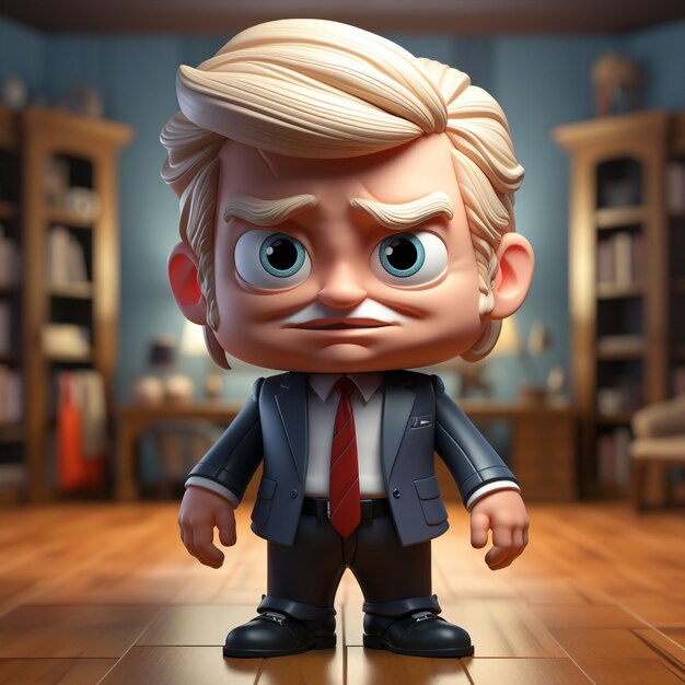 Foto cartone animato 3d di un presidente