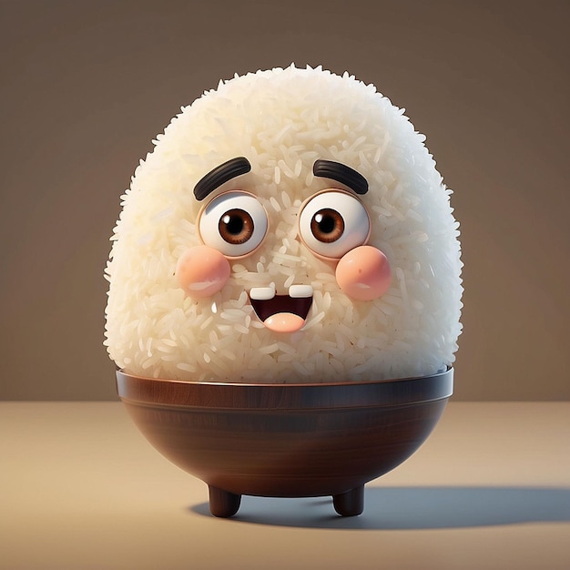 3d cartoon rice character