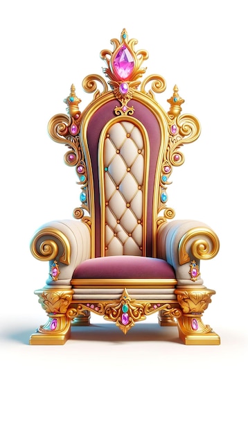 Photo 3d cartoon royal throne