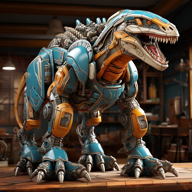 3D-cartoon Spinosaurus robot