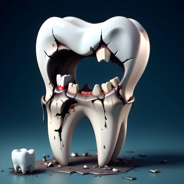 3d cartoon tooth