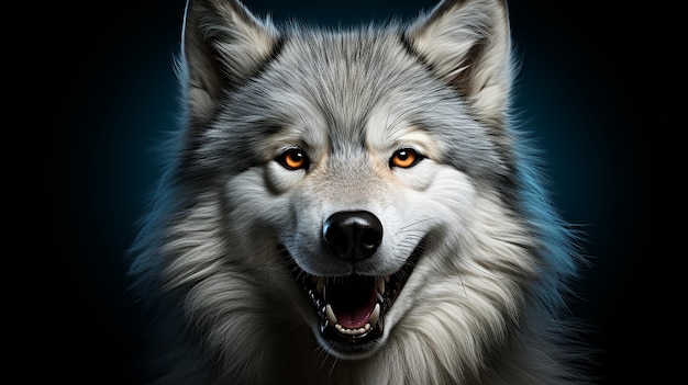 A 3d cartoon Wolf grinning Disney style art photo