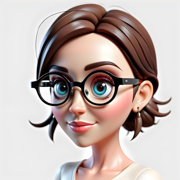 Photo 3d cartoon woman