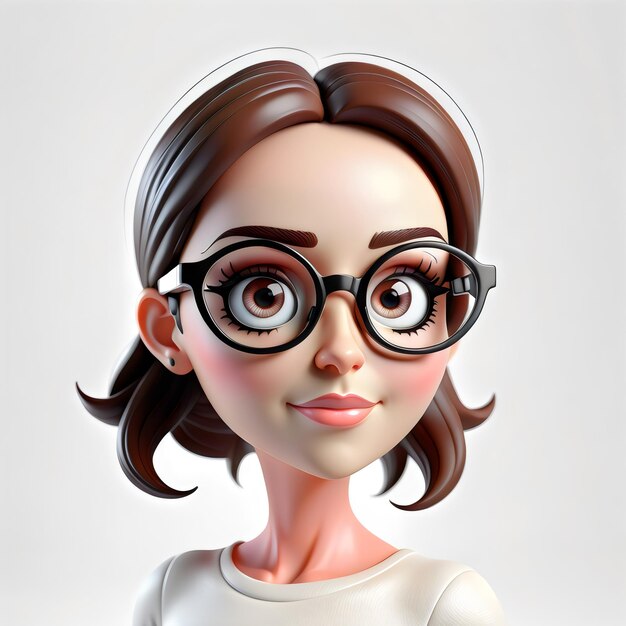 Photo 3d cartoon woman