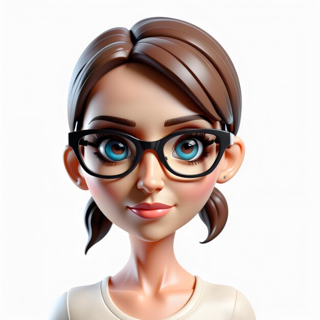 Photo 3d cartoon woman