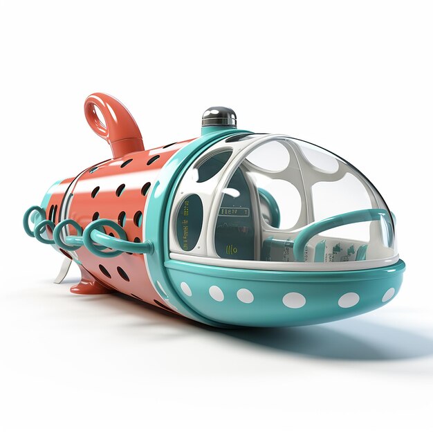 Photo 3d cartoonish oxygen mask