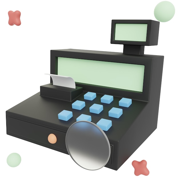 3D Cashier Illustration