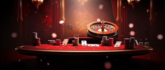 3d casino design background