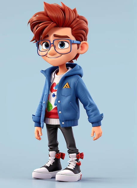 3d casual boy illustration