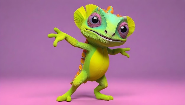 Photo 3d chameleon