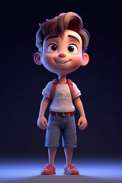 3d character of a boy