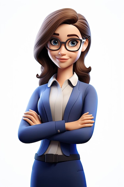 3d character business woman