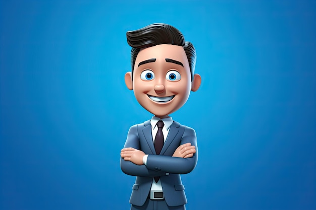 3d character businessman isolated background