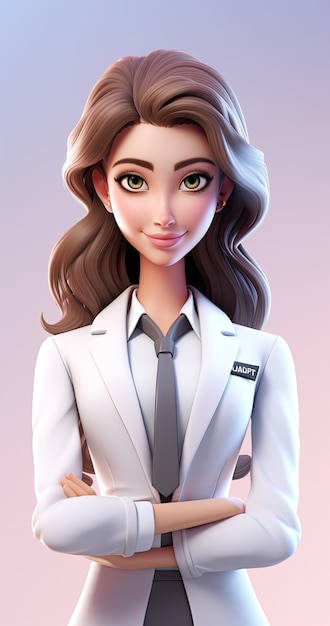 3d character businesswoman