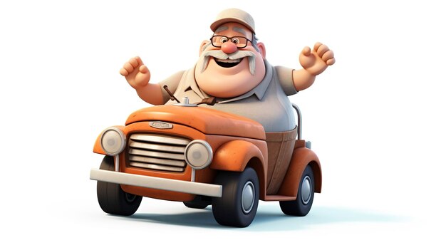 3D Character Driving a Car