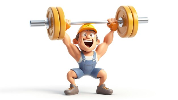 3D Character Lifting Weights